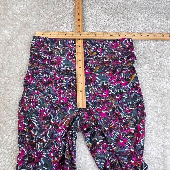 Lululemon Base Pace High Rise Floral Tight Legging Pink Purple - Picture 9 of 11